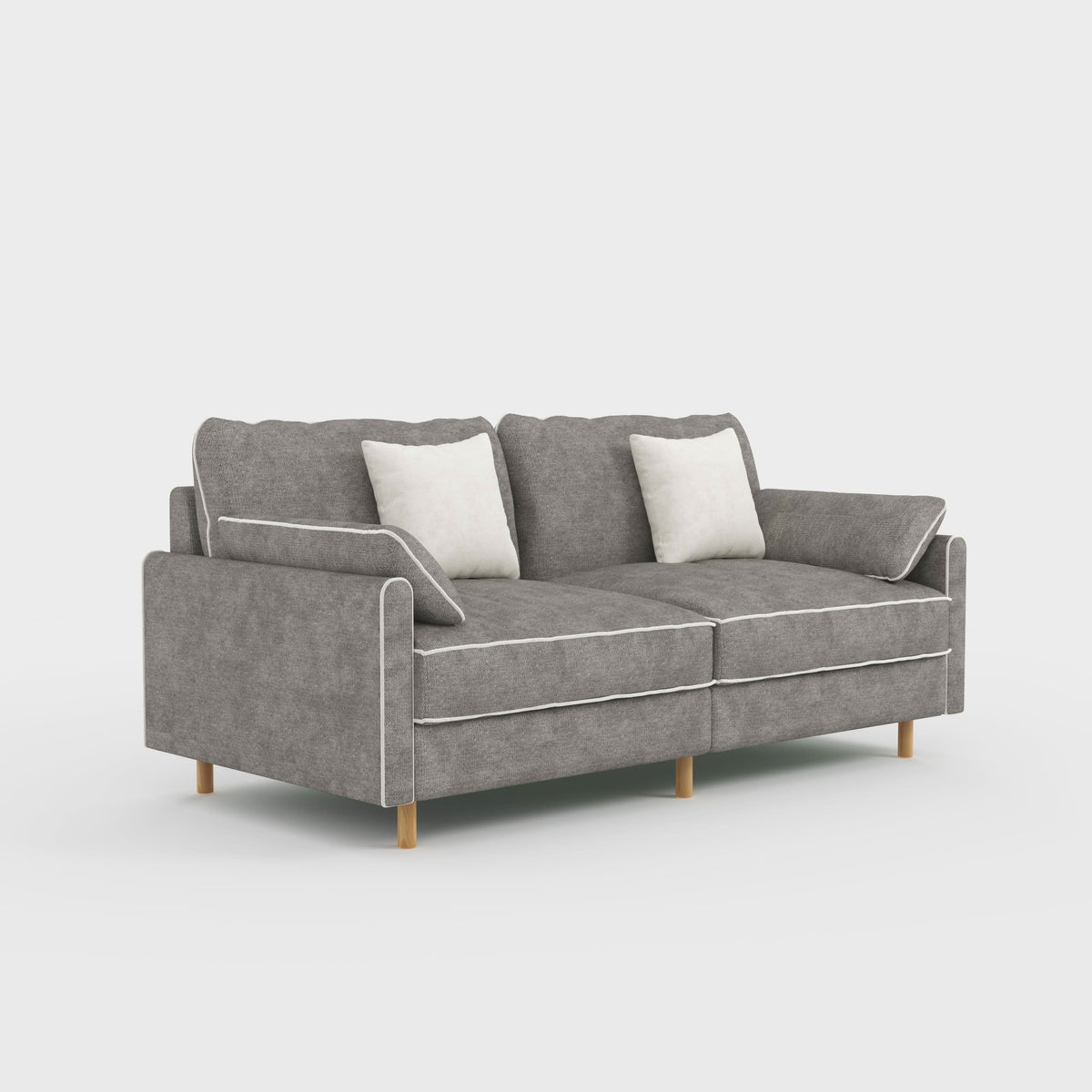 Cotton Linen Detachable Modular Sofa with Fringed Trim