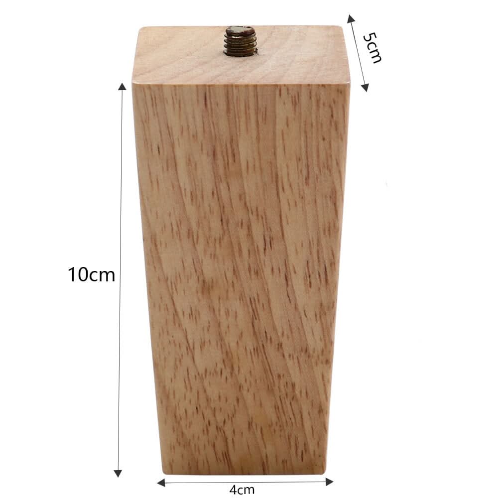 4 Pieces Square Wooden Furniture Legs Chair Sofa Feet Replacement