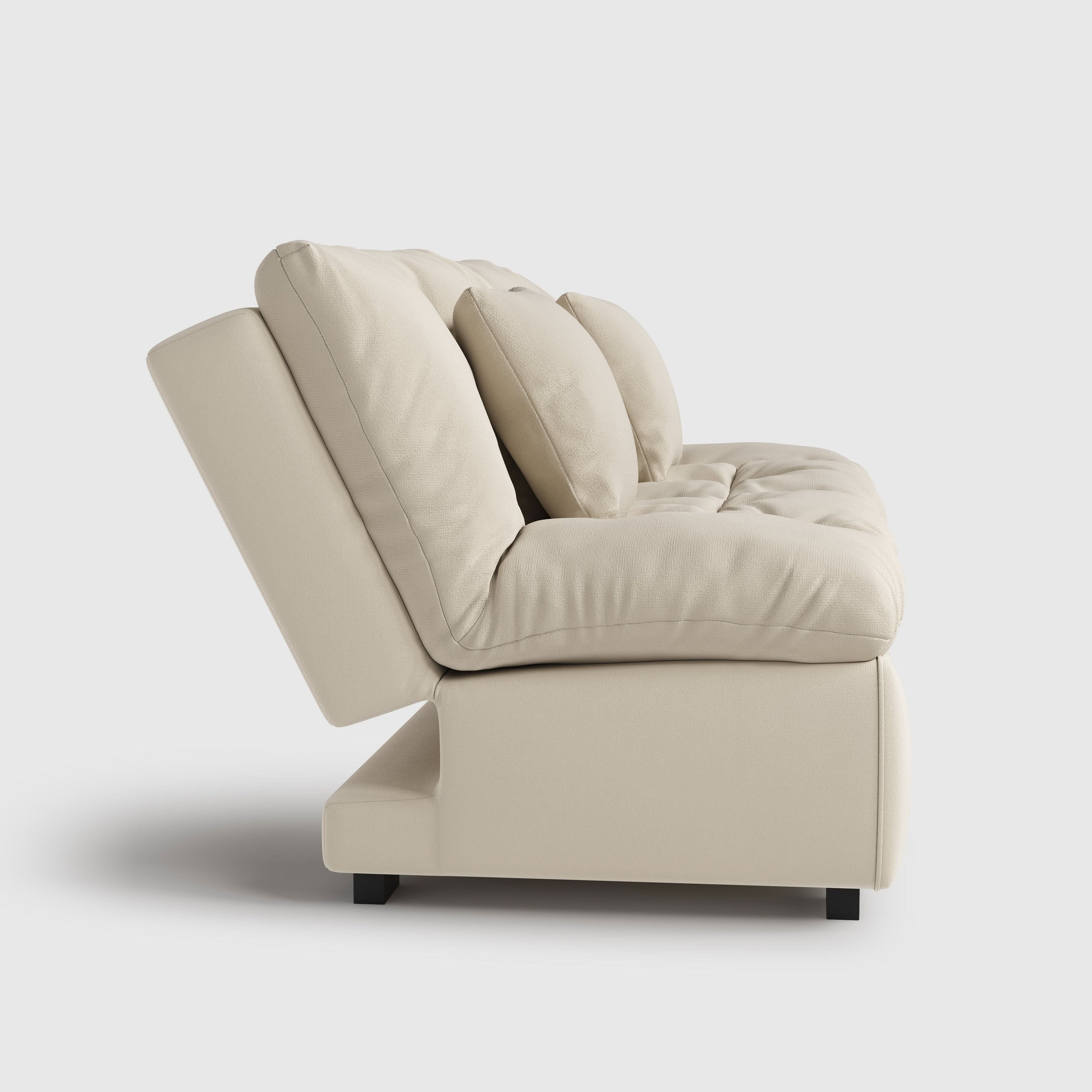 Cottonfy Upgrade Cream Cloud Double Folding Sofa Bed with Storage