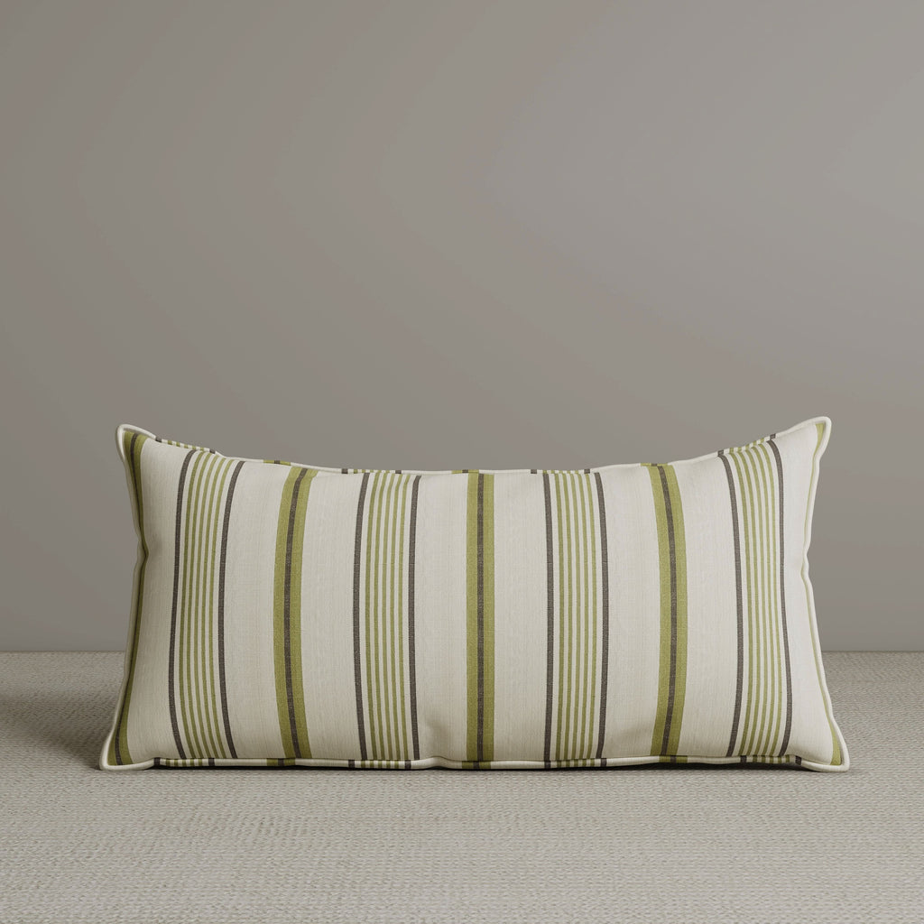 ‍Exclusive Waist Cushion in Moss Green Striped Cotton Linen, 56*27*12 CM (100% off)
