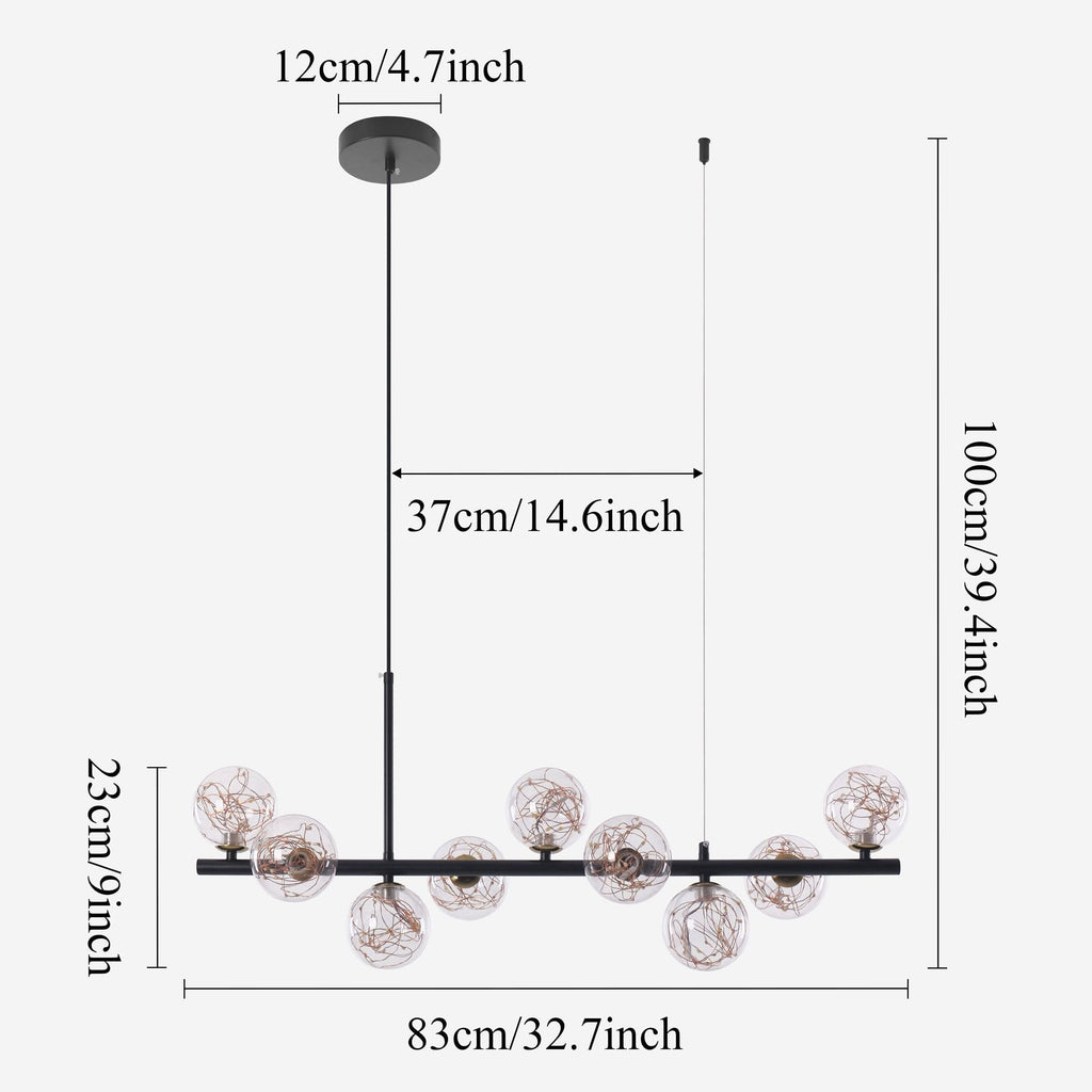 Lightsin Cumulus - Modern Metal Chandelier with LED Starry Sky Effect