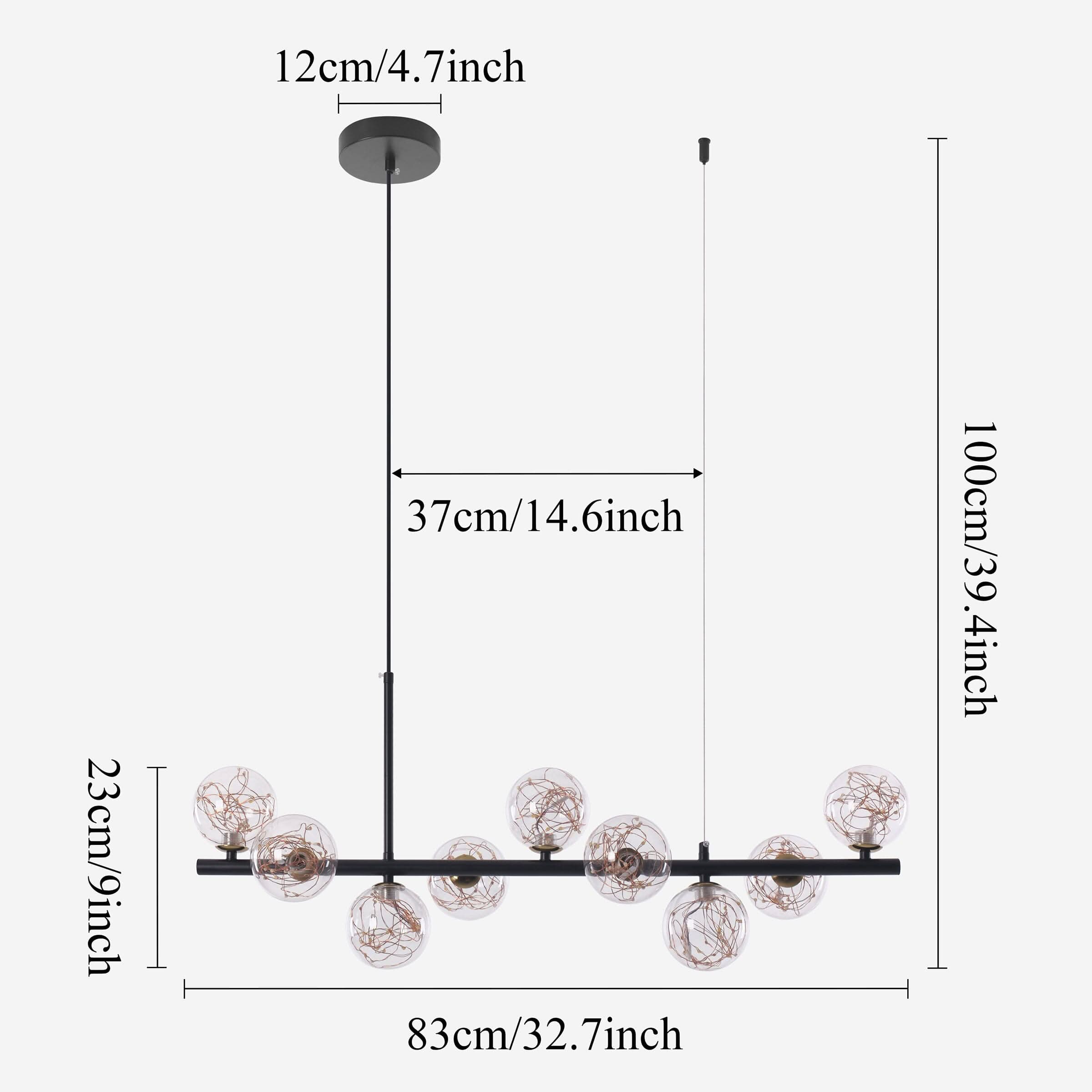 Lightsin Cumulus - Modern Metal Chandelier with LED Starry Sky Effect