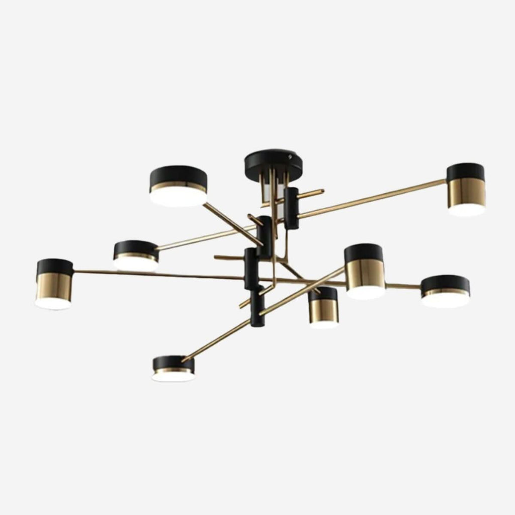 Lightsin Modern Black & Gold Metal Ceiling Light with LED Bulbs