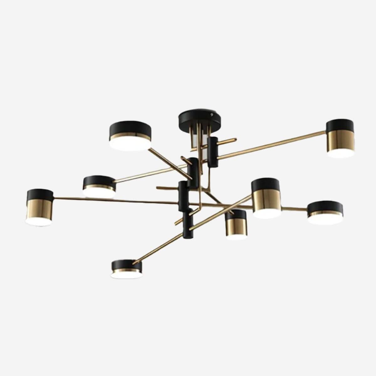 Lightsin Modern Black & Gold Metal Ceiling Light with LED Bulbs