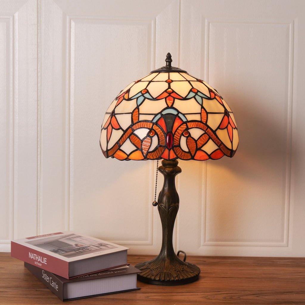 Lightsion Tiffany Table Lamp | Handcrafted Stained Glass Butterfly Series