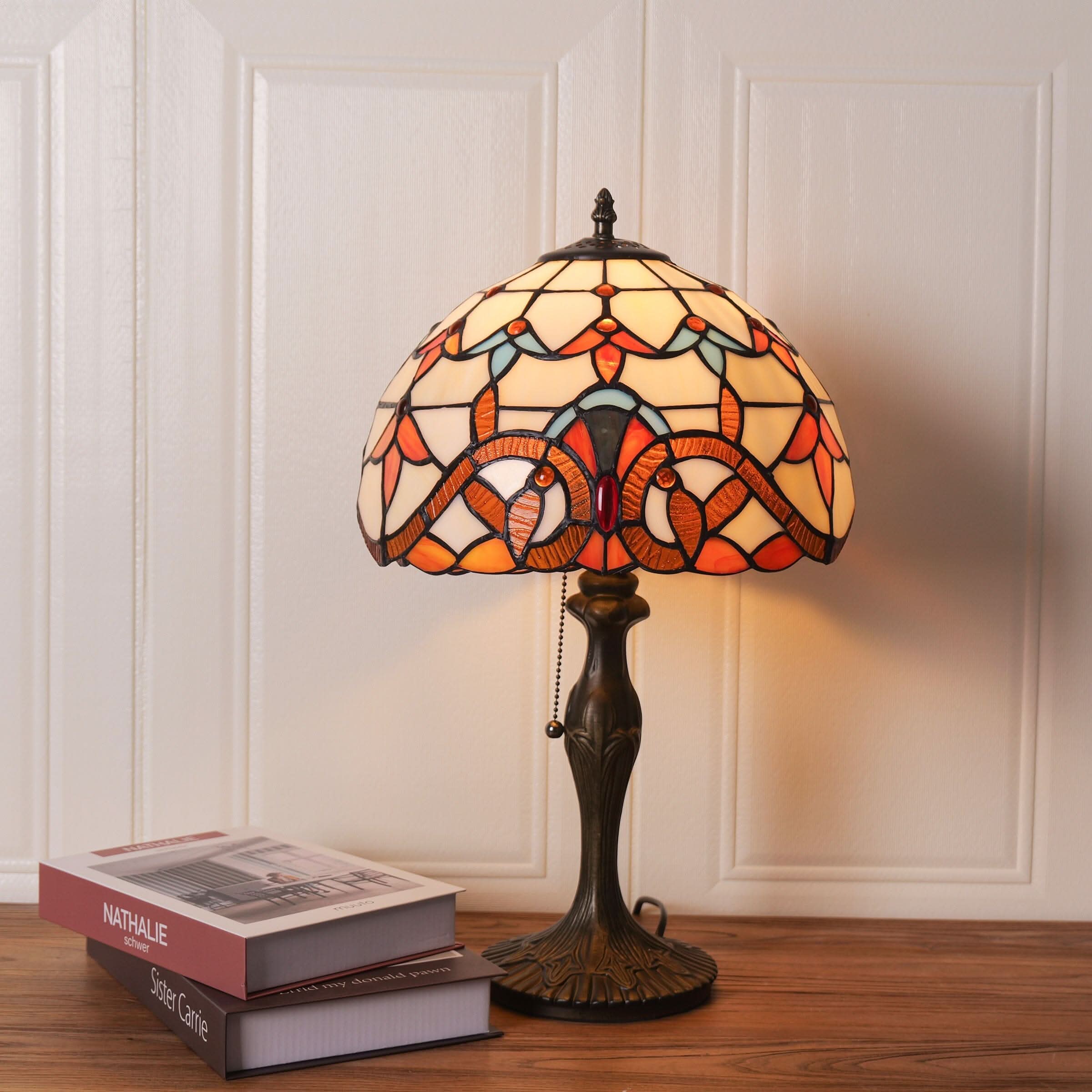 Lightsion Tiffany Table Lamp | Handcrafted Stained Glass Butterfly Series