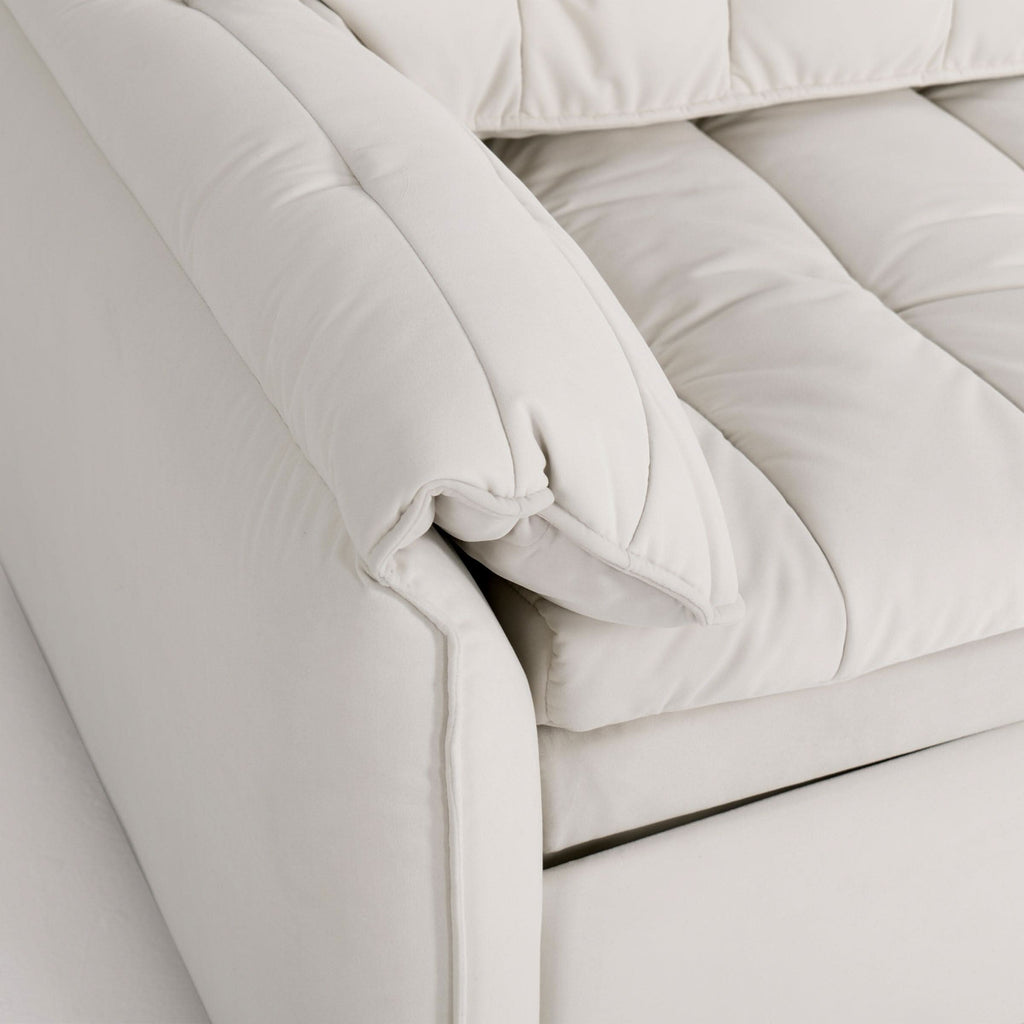 Cottonfy Cloud Elephant Ears Folding Corner Sofa Bed with Storage
