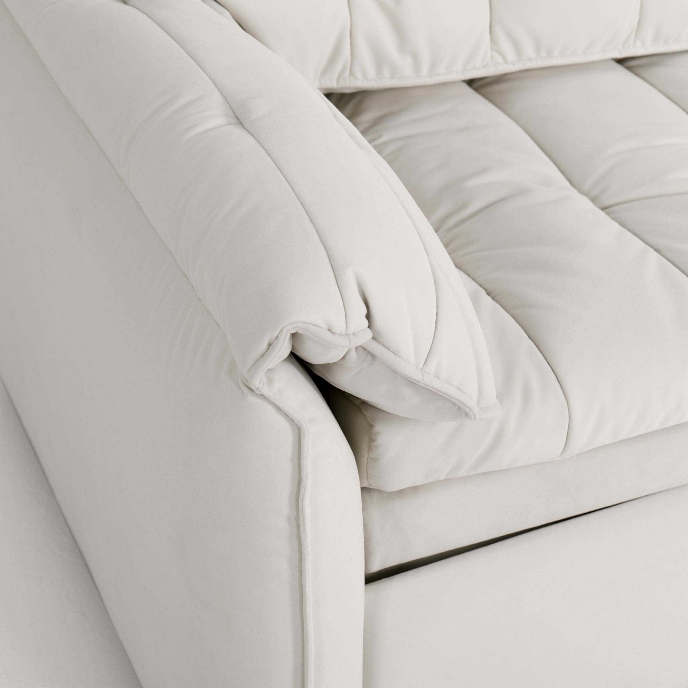 Cottonfy Cloud Elephant Ears Folding Corner Sofa Bed with Storage