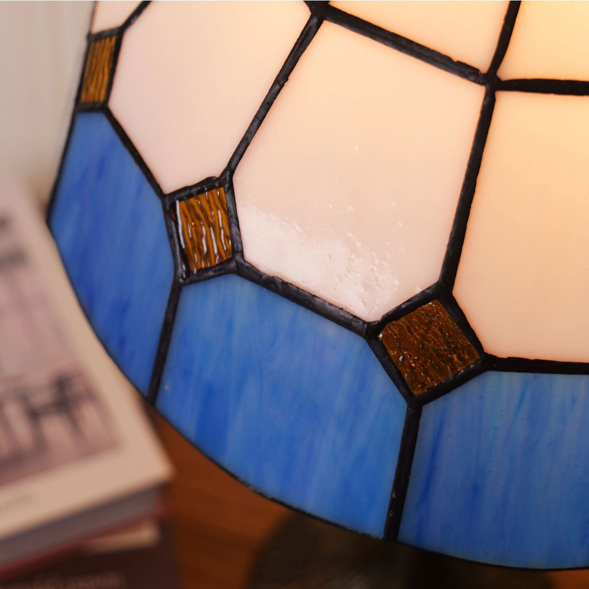 Lightsin Tiffany Table Lamp | Handcrafted Stained Glass Block Series