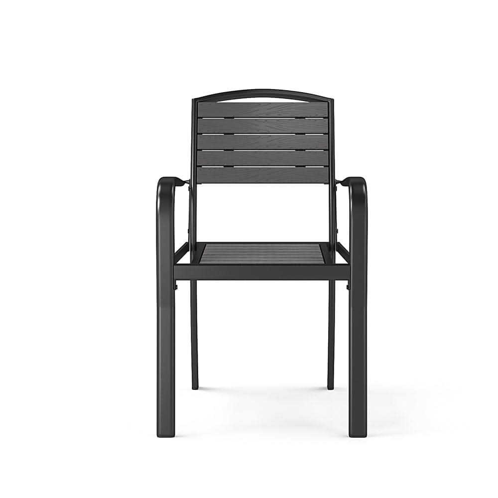 Set of 2/4 Garden Dining Armchairs with Metal Legs