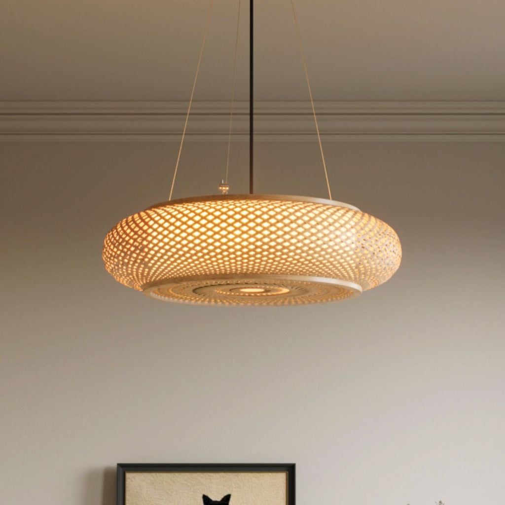 Lightsin Lutta-Natural Bamboo Pendant Light for Warm Ambiance Décor