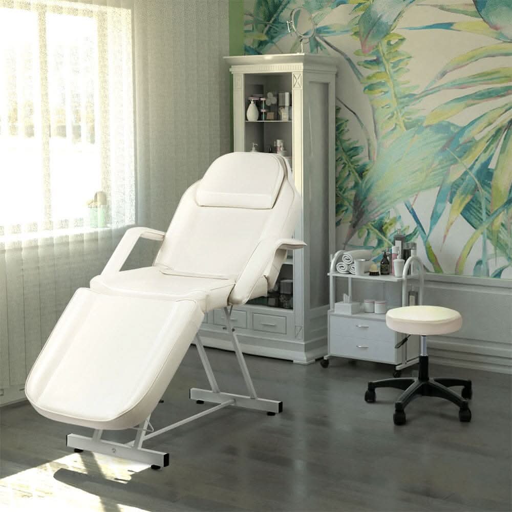 178cm L Adjustable Beauty Bed Salon Chair Set with Stool