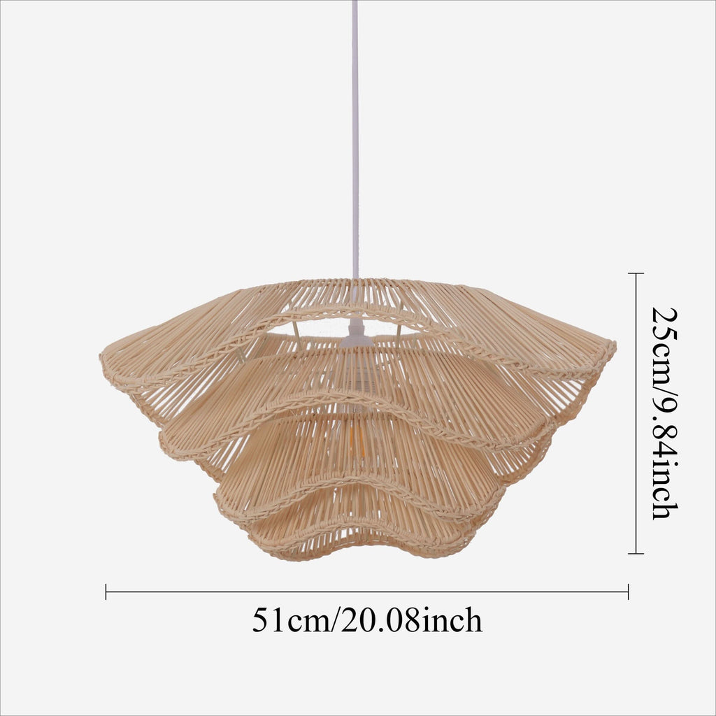 Lightsin Multi-tiered rattan pendant lamp