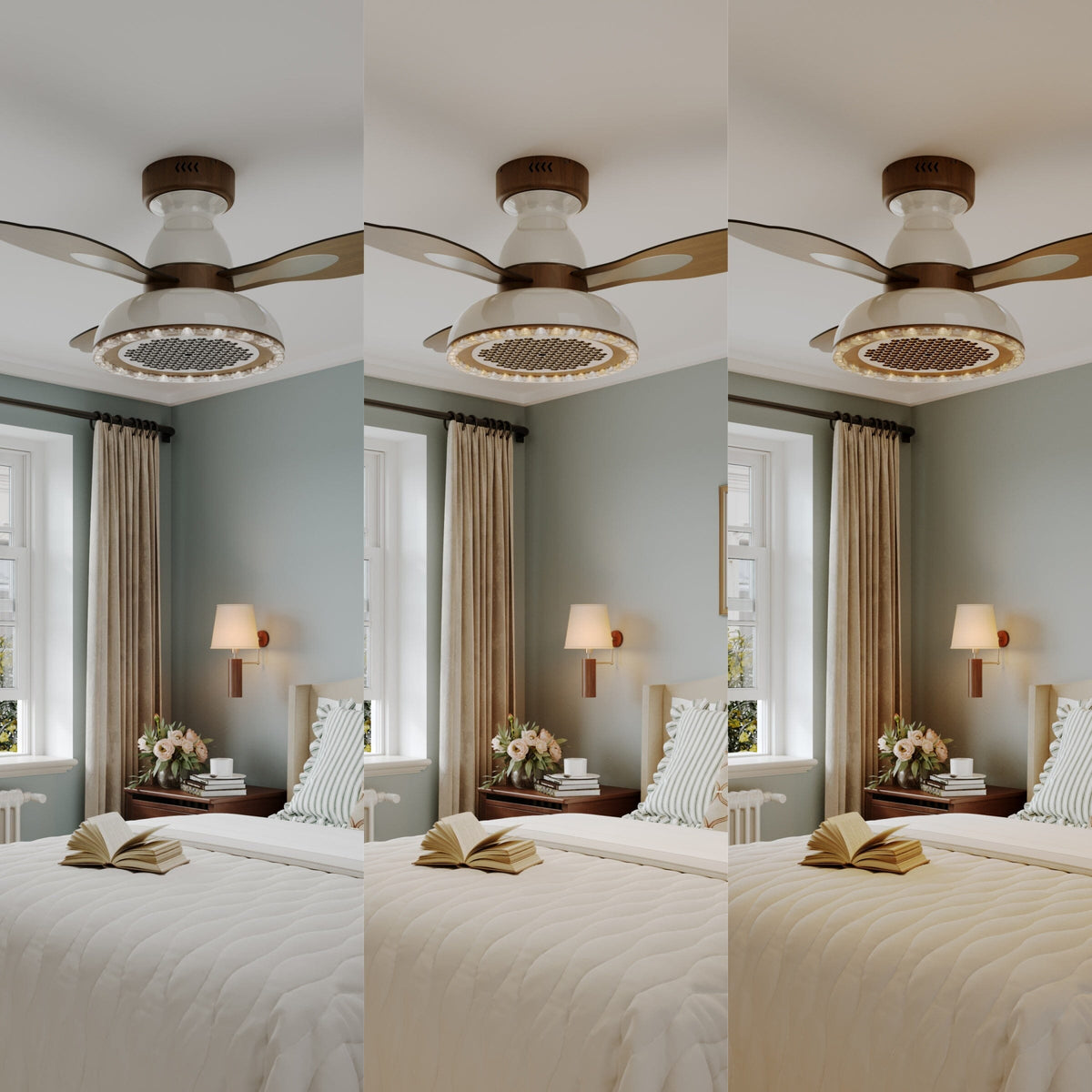 Lightsin 36 Inch Ceiling Fan with Quiet Reversible DC Motor