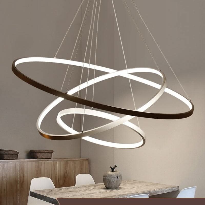 Modern Led Pendant 3 Acrylic Ring Chandelier
