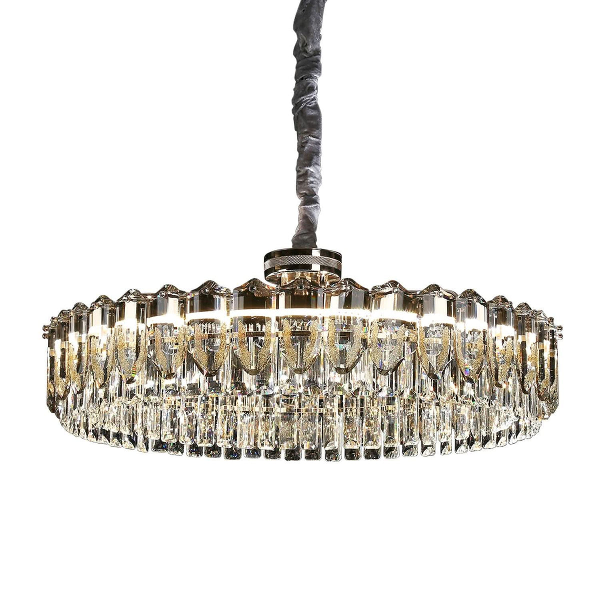 Lightsin Opulent Crystal Elegance Adjustable Pendant Light