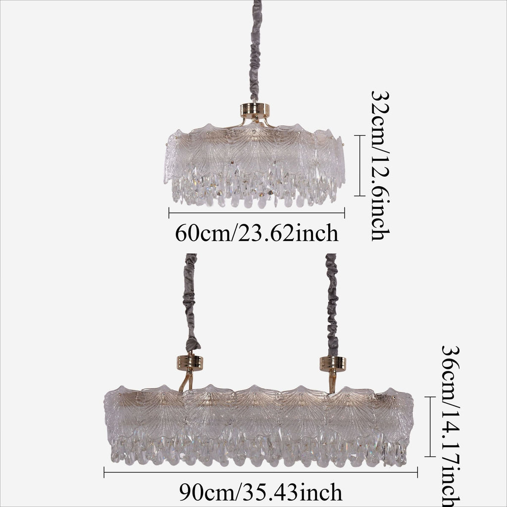 Lightsin Opulent Gold Chandelier Ceiling Light with Crystal Accents