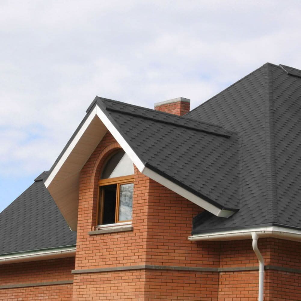 18/36Pcs Asphalt Shingles Bitumen Roofing Hexagon Shape - Black/Gery