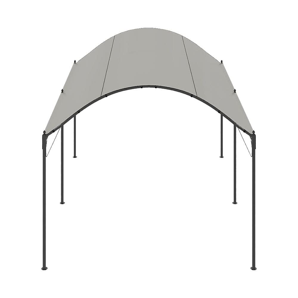 9.84 x 9.84 x 8.53 ft/ 9.84 x 13.12 x 8.53 ft Beige Arch Steel Canopy with Ground Pegs