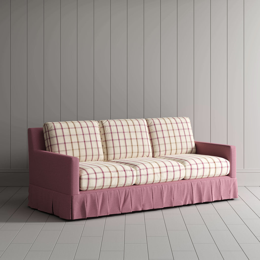 Cottonfy Country Check Sofa with Removable Skirted Covers