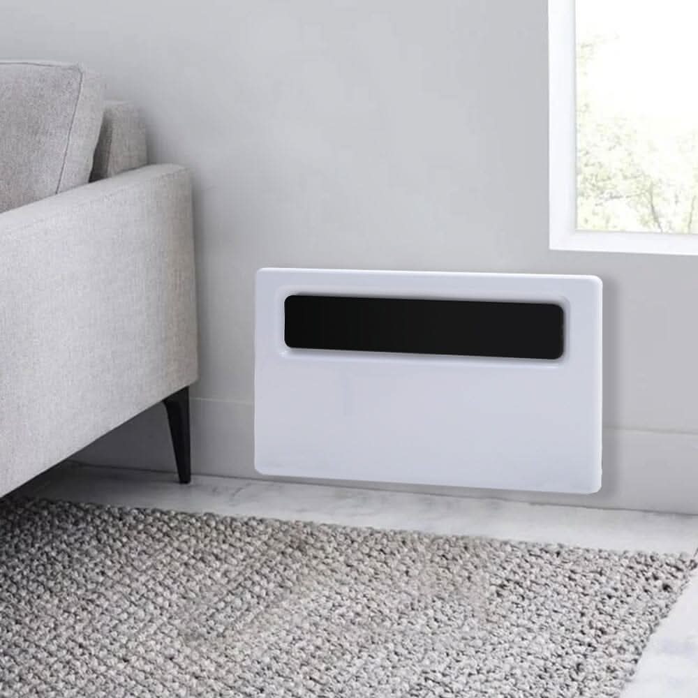 Floor-standing wall-mounted dual-use black and white heater with LED display - 1000W/1500W/2000W