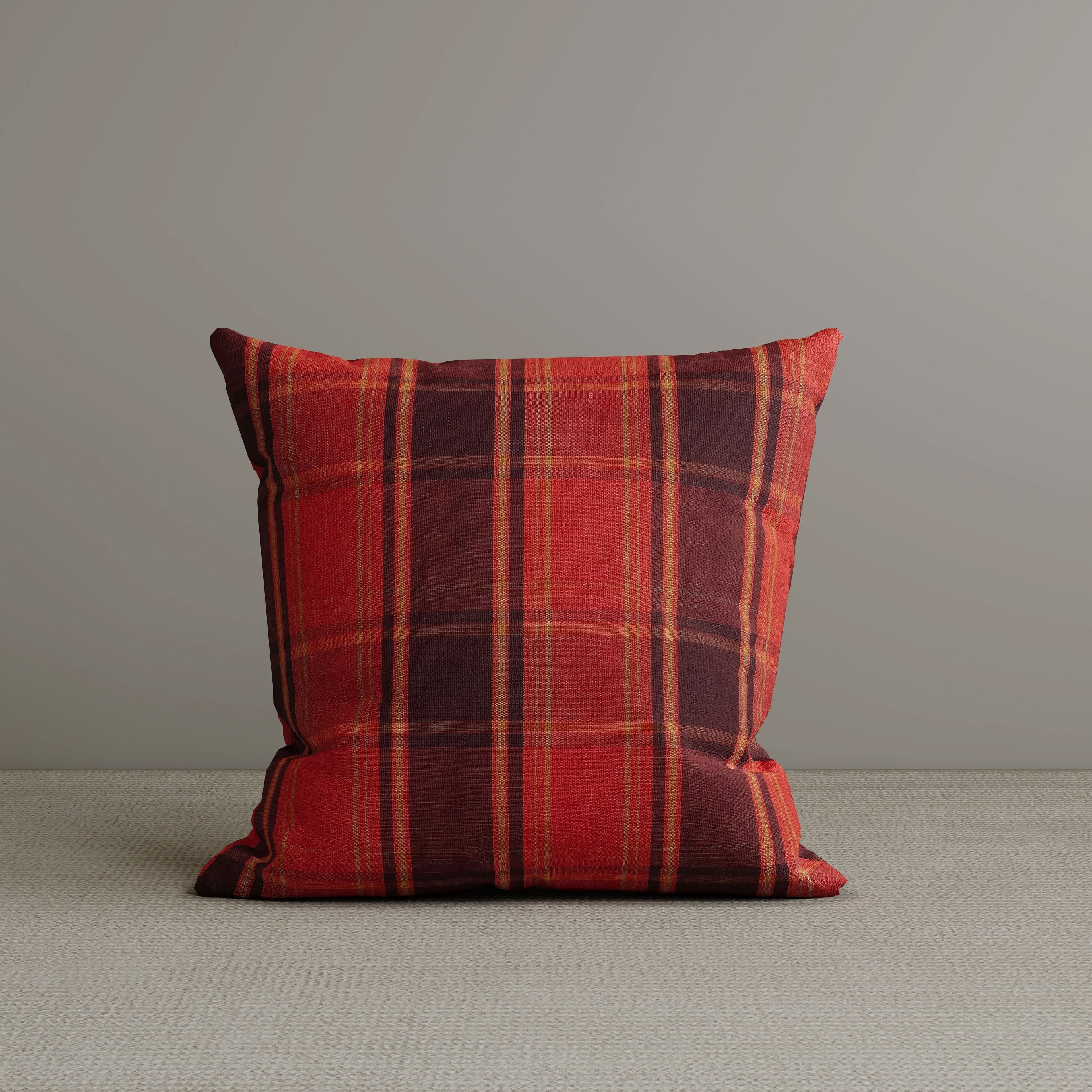 ‍Square Exclusive Design Cushion in Autumn Spice Plaid Cotton Linen, 45*45CM (100% off)