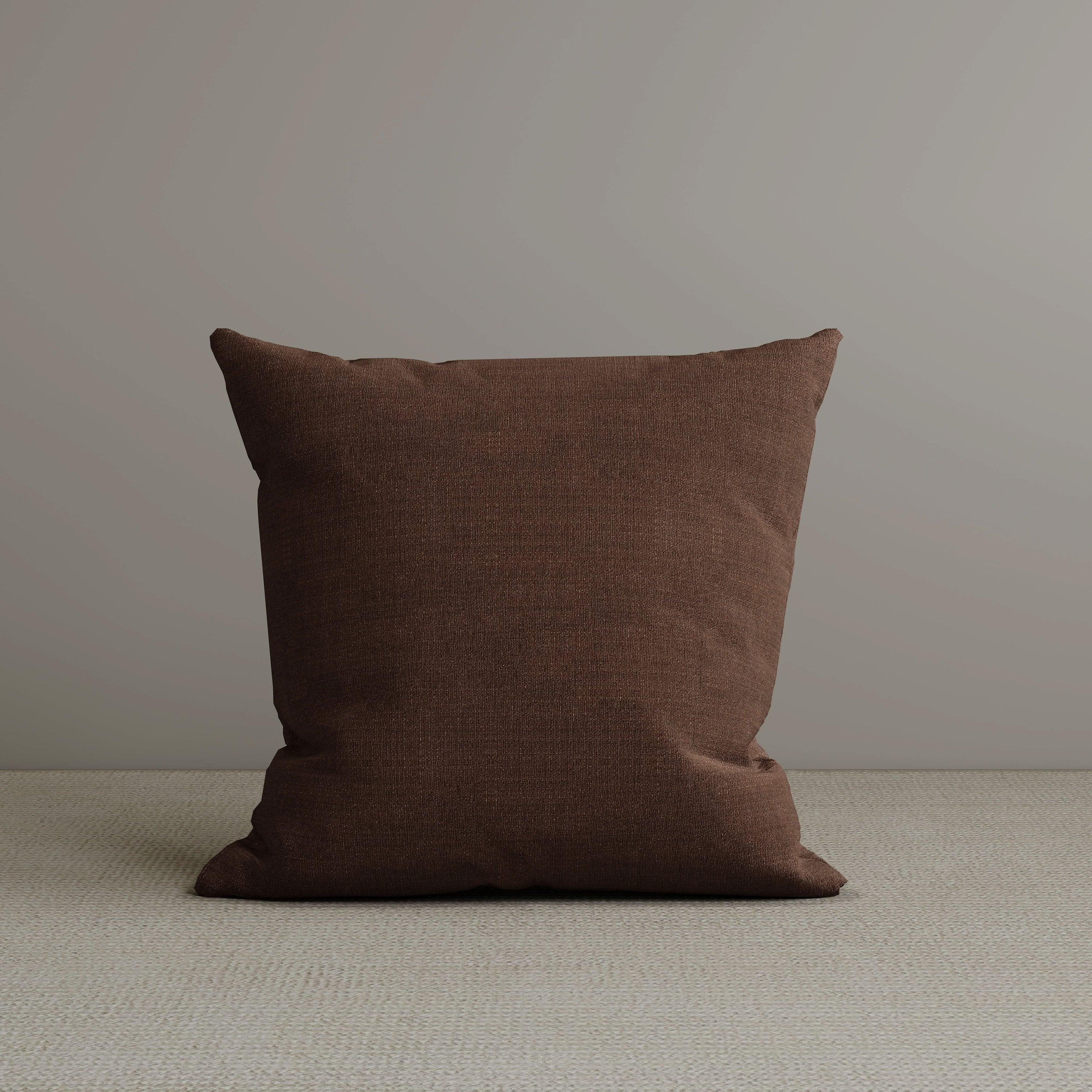 ‍Square Exclusive Design Cushion in Dark Walnut Cotton Linen, 45*45CM (100% off)