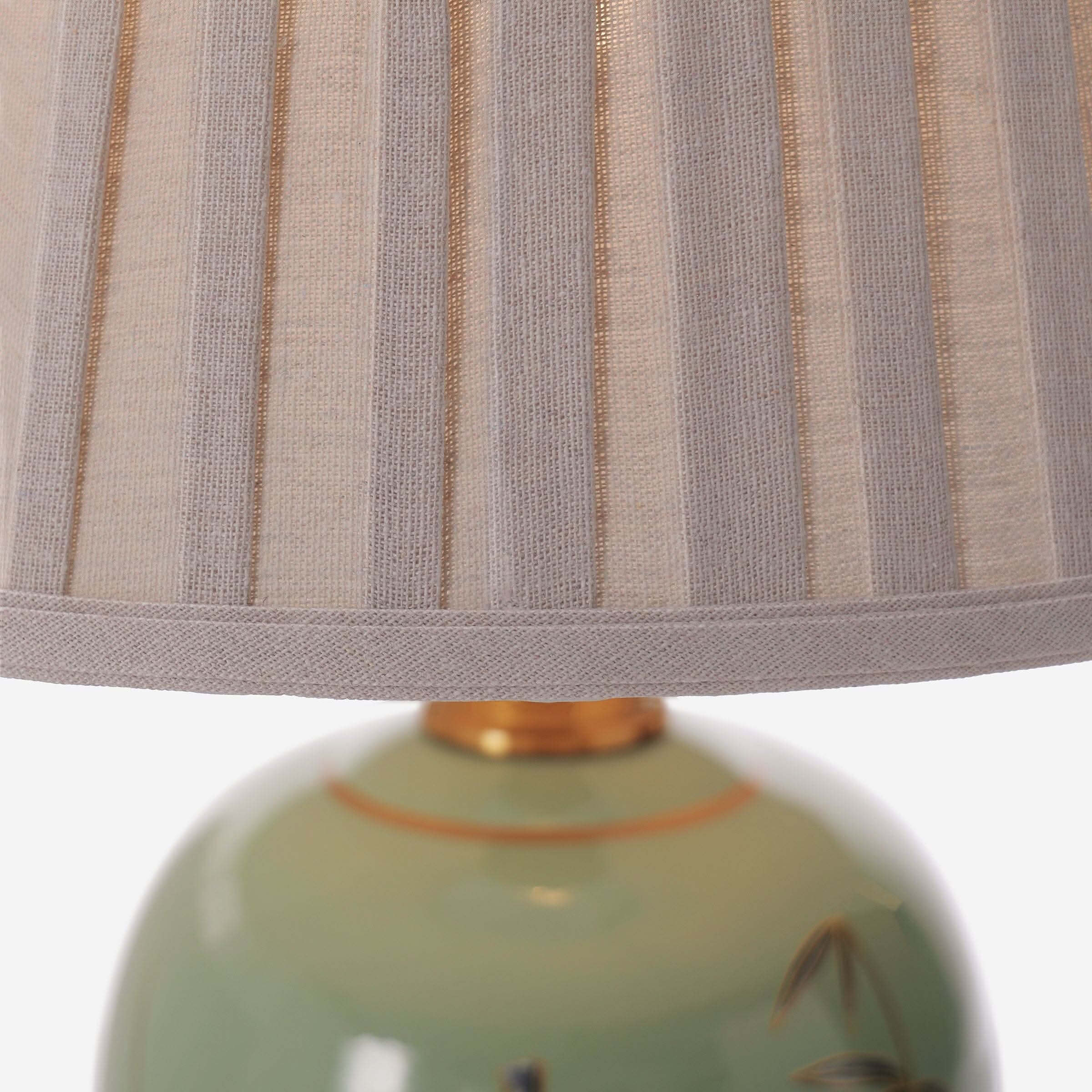 Lightsin Green Bamboo & Bird Ceramic Table Lamp with Seamless Dimming