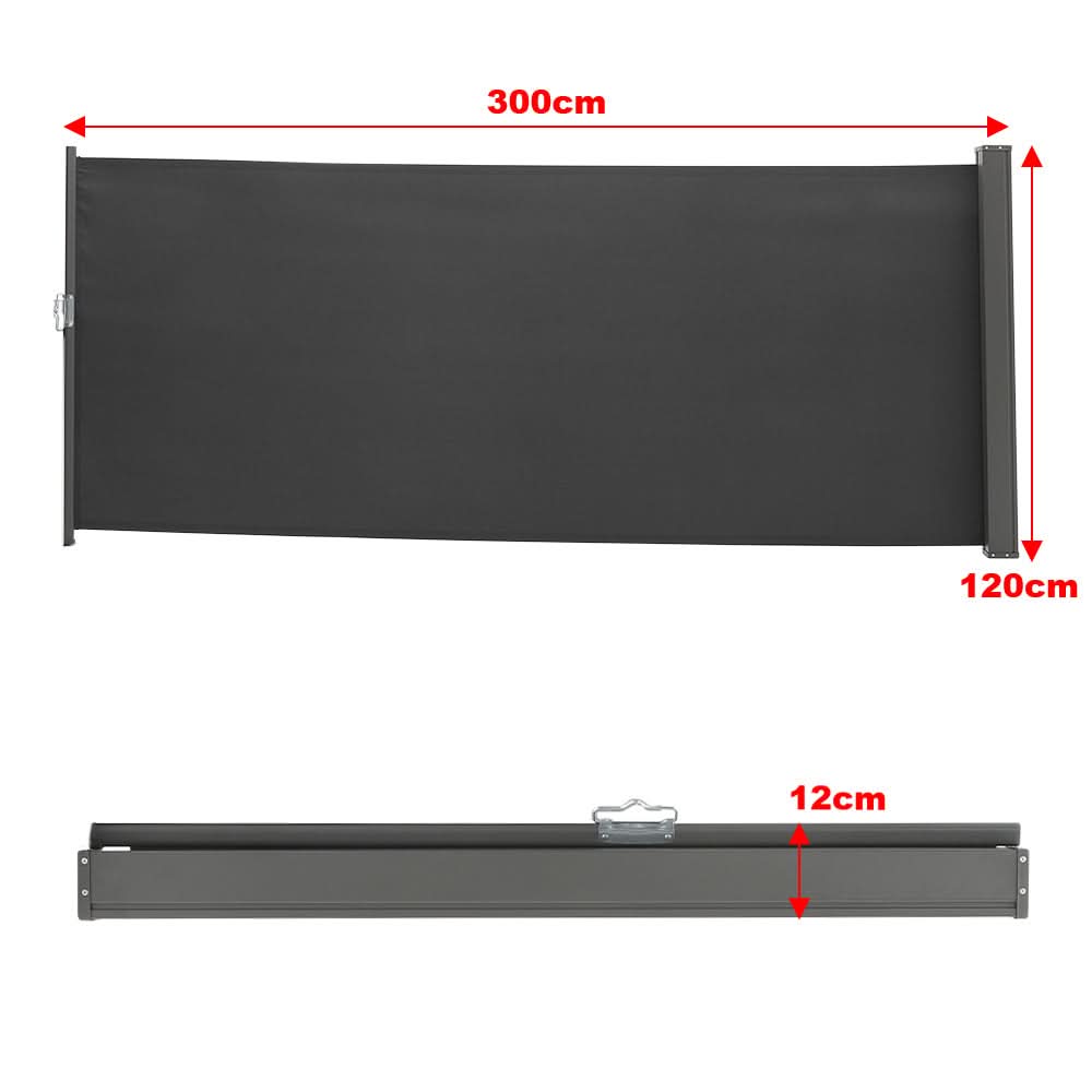 9ft Length Side Awning Retractable Outdoor Privacy Screen