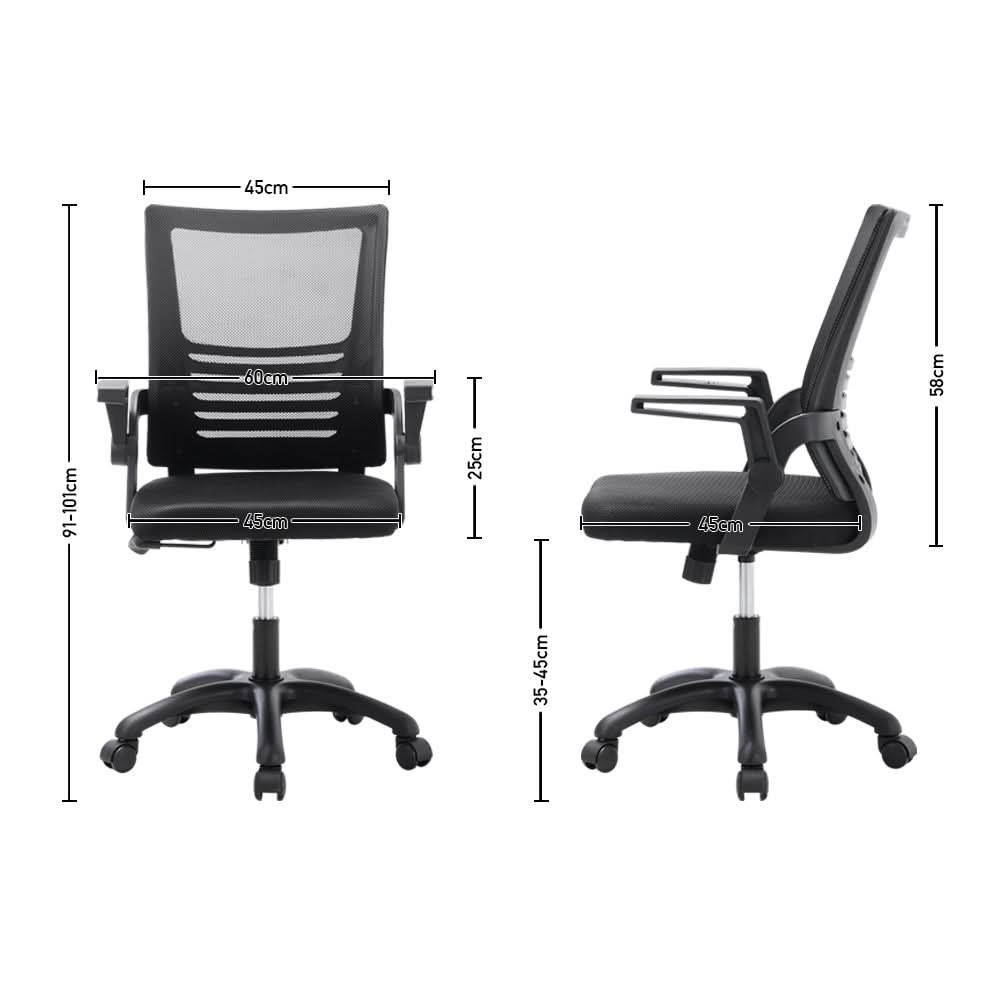 Mesh Back Ergonomic 360 Degree Swivel Office Chair with Folding Armrests