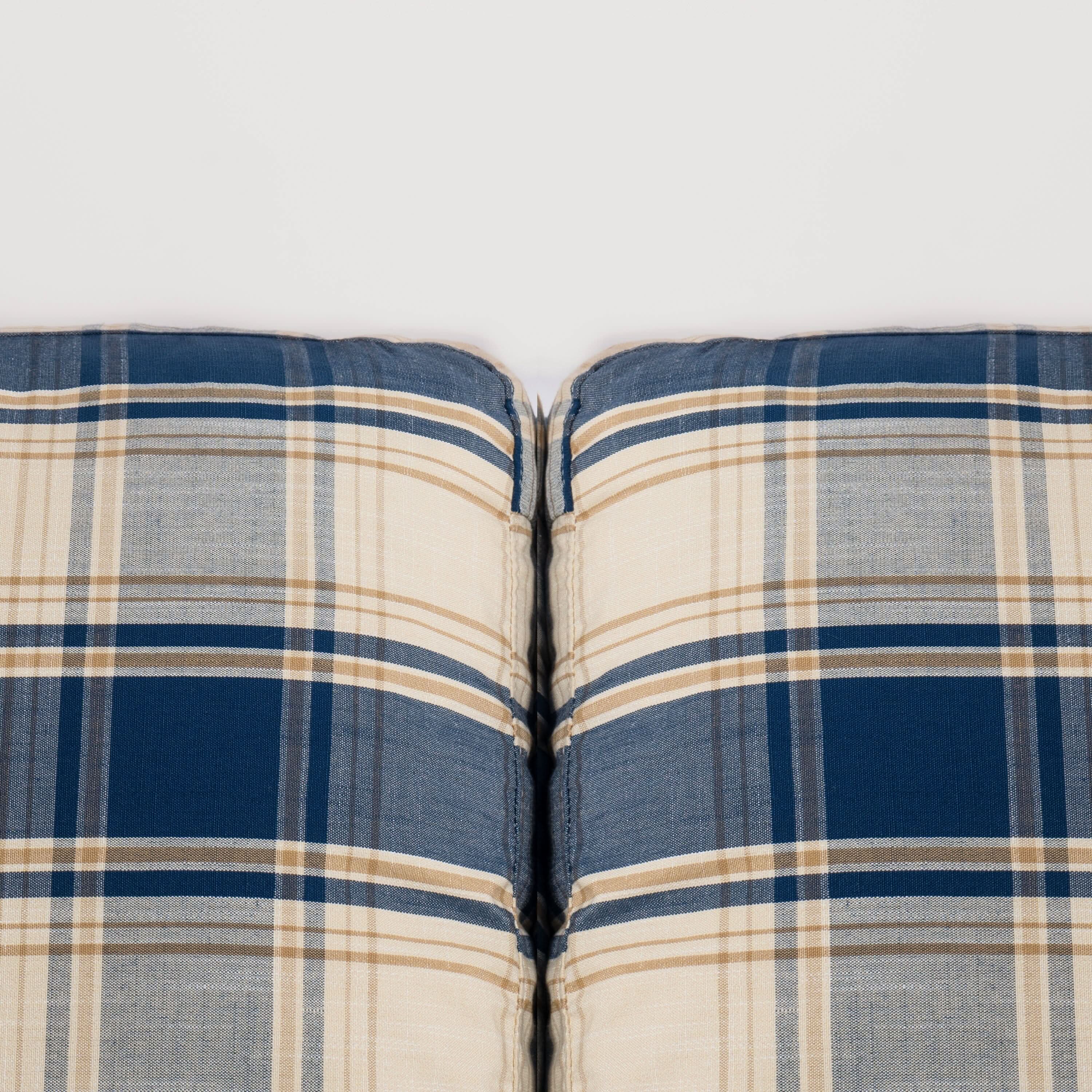 Cottonfy 3 Seater Striped Sofa with Removable Covers and Skirted Design