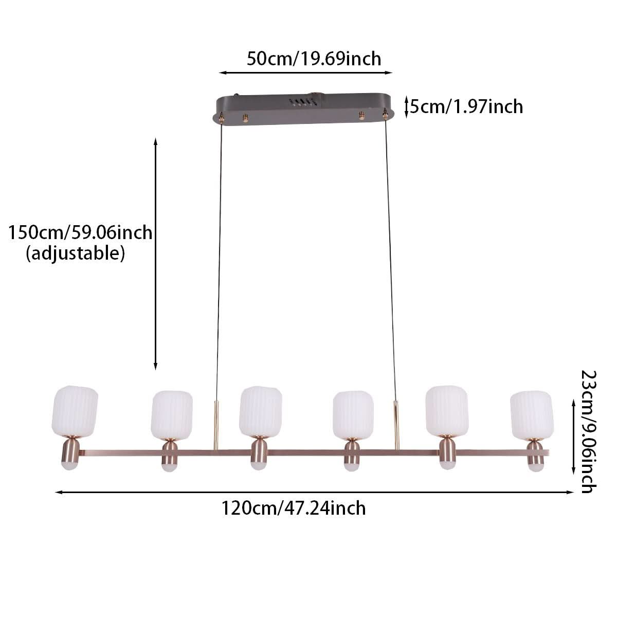 Lightsin Modern Minimalist Luxury Bronze Chandelier with Acrylic Shades