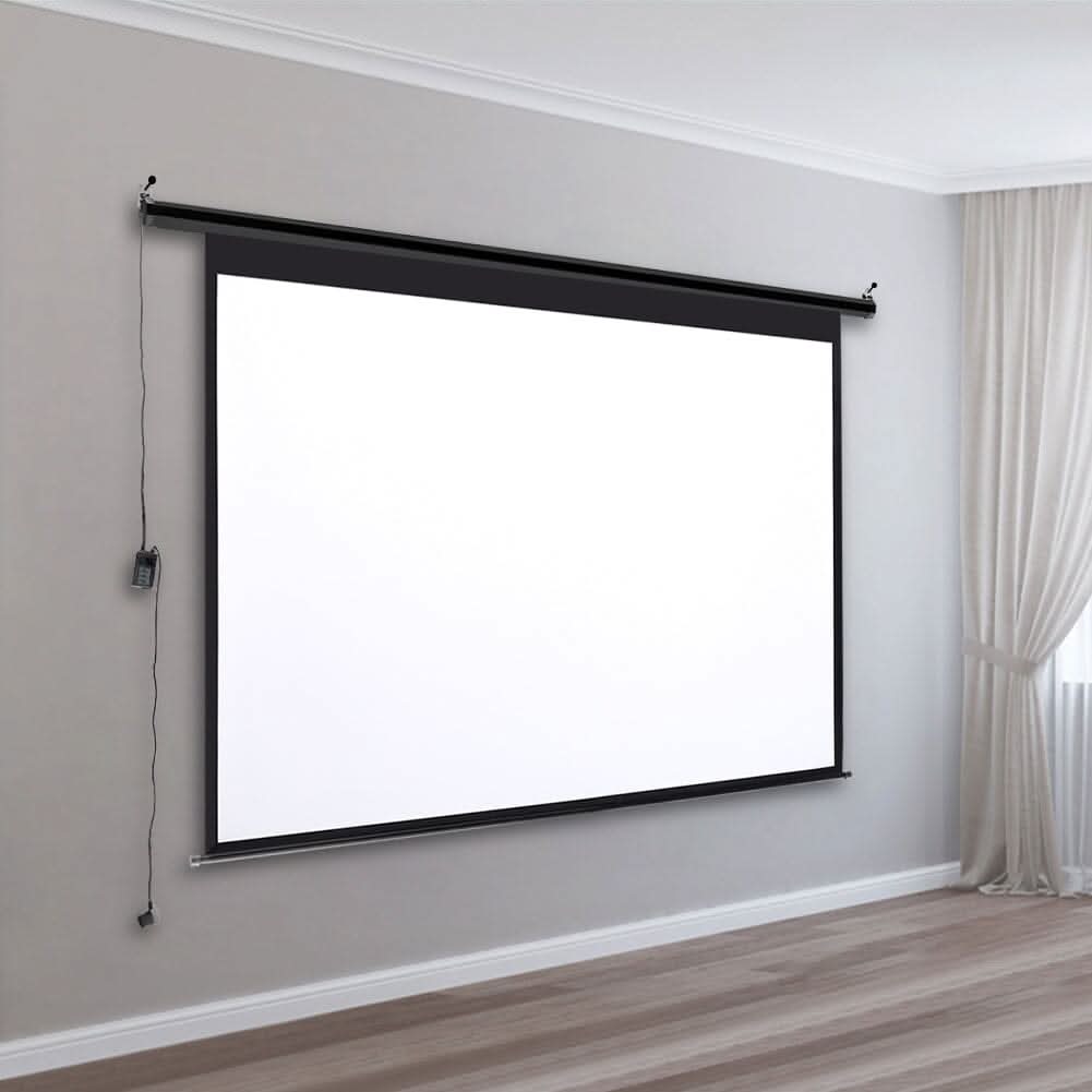 S/M/L Electric Projector Screen with Remote control