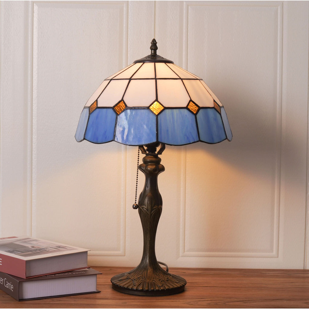 Lightsin Tiffany Table Lamp | Handcrafted Stained Glass Block Series