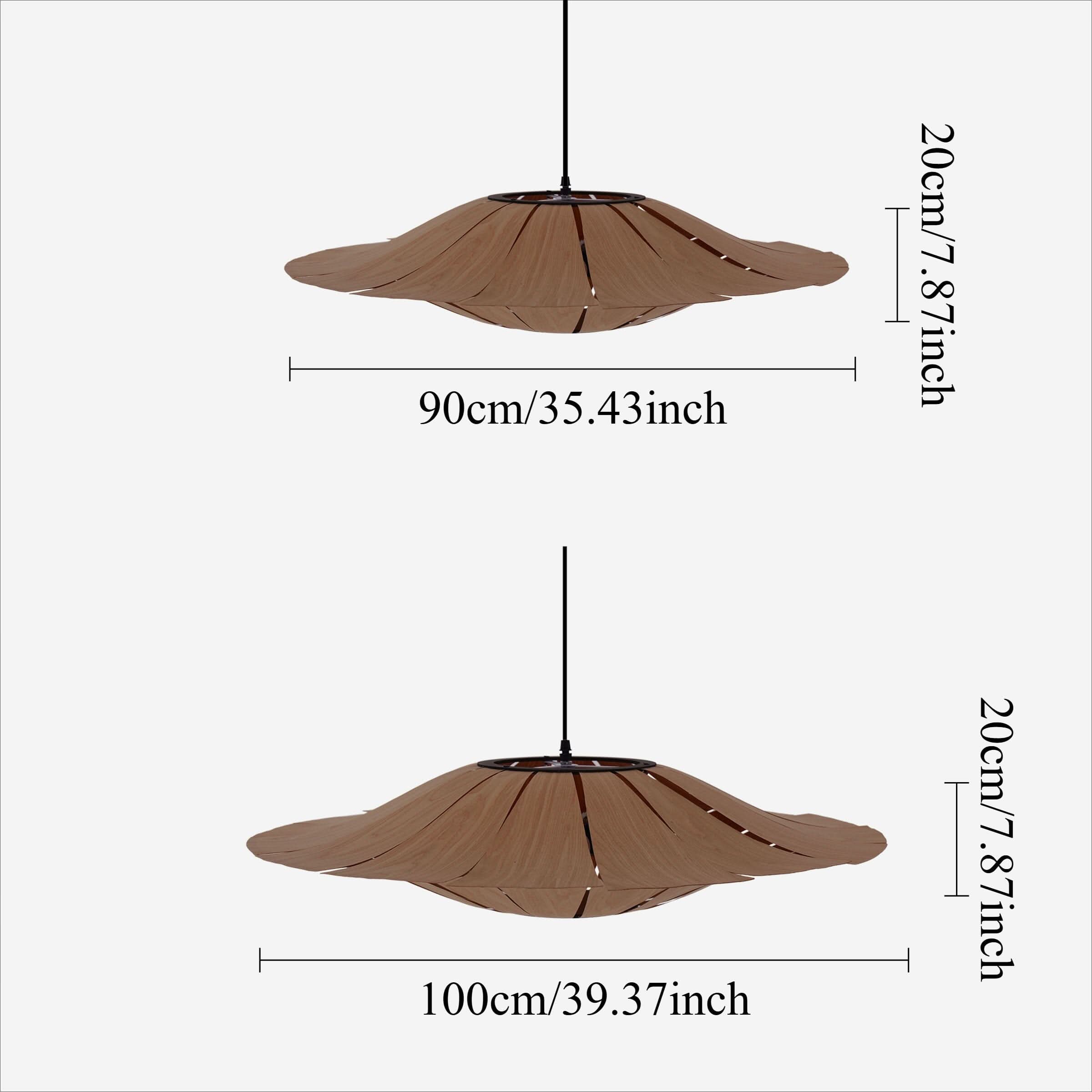 Lightsin Serene Wood Veneer LED Pendant Light with Tranquil Disc Design