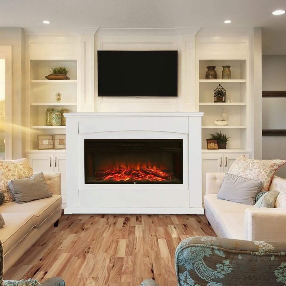 48 Inch Inset Electric Fireplace with LCD Display Freestanding Fireplaces