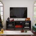 23Inch Electric Fireplace with TV Stand | 12 Flame Colours, Remote Control