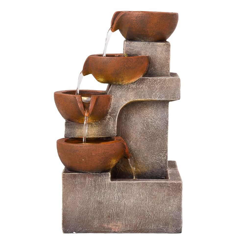 Outdoor Garden Water Feature with 2.4W Solar Water Pump