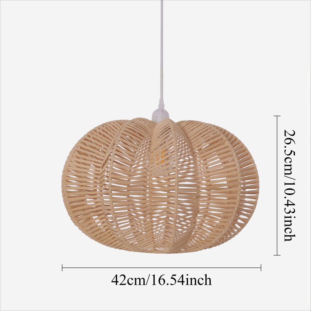 Lightsin Scandinavian Round Rattan Hanging Lamp