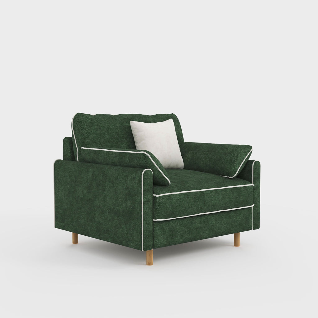 Cotton Linen Detachable Modular Sofa with Fringed Trim