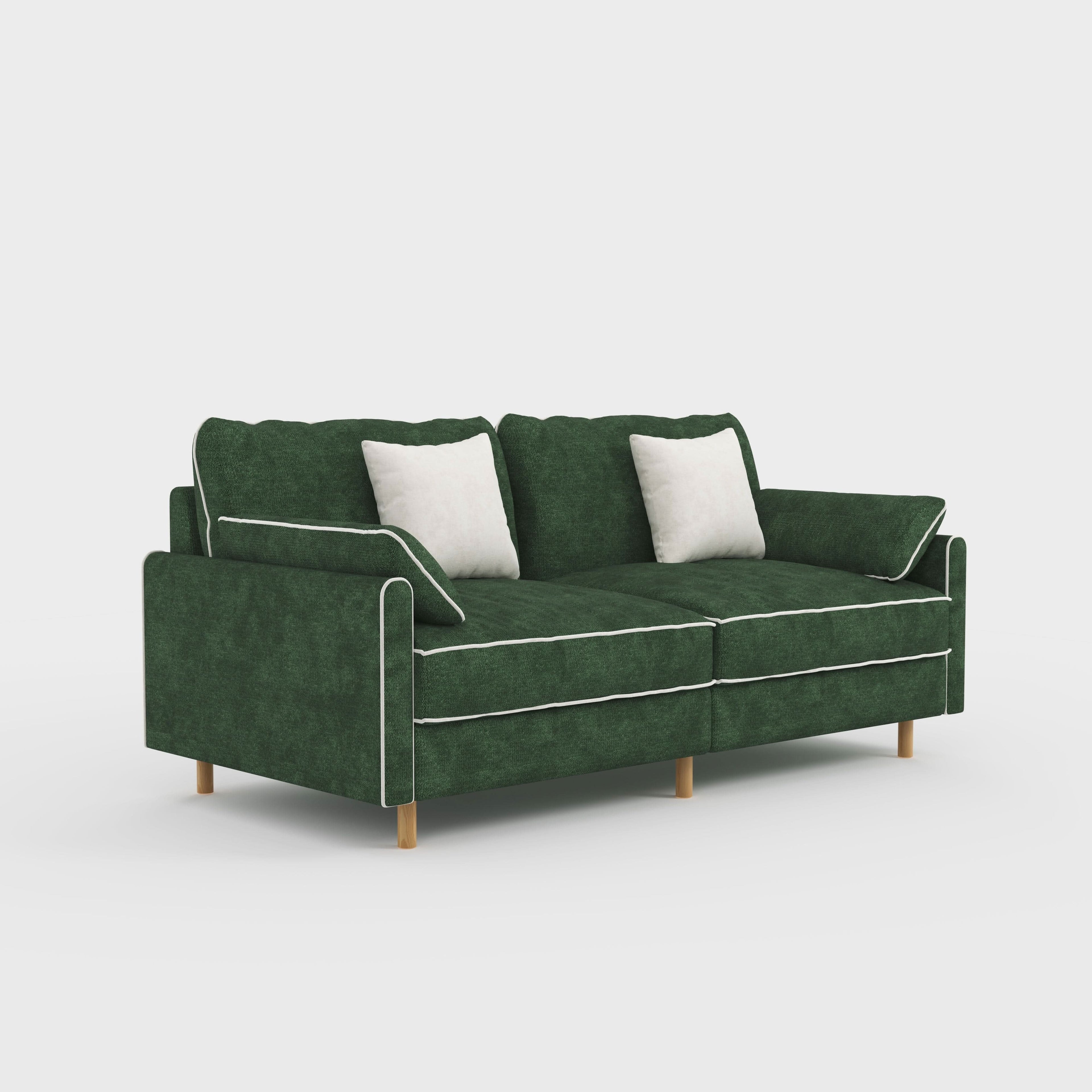 Cotton Linen Detachable Modular Sofa with Fringed Trim
