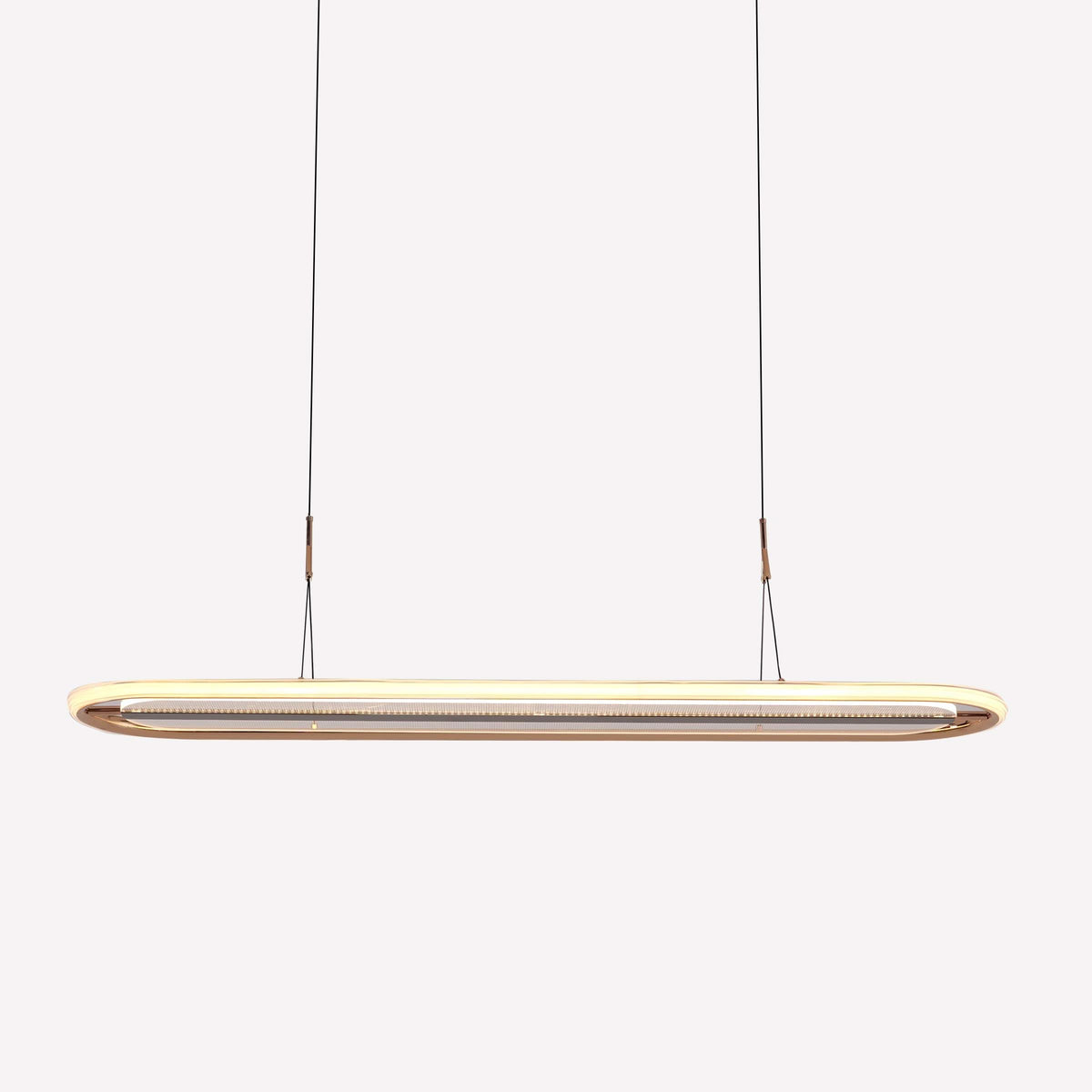 Lightsin Modern Oval Halo Pendant Light with Adjustable LED for Living Spaces