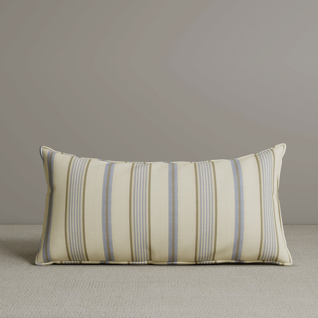 ‍Exclusive Waist Cushion in Sky Blue Striped Cotton Linen, 56*27*12 CM (100% off)