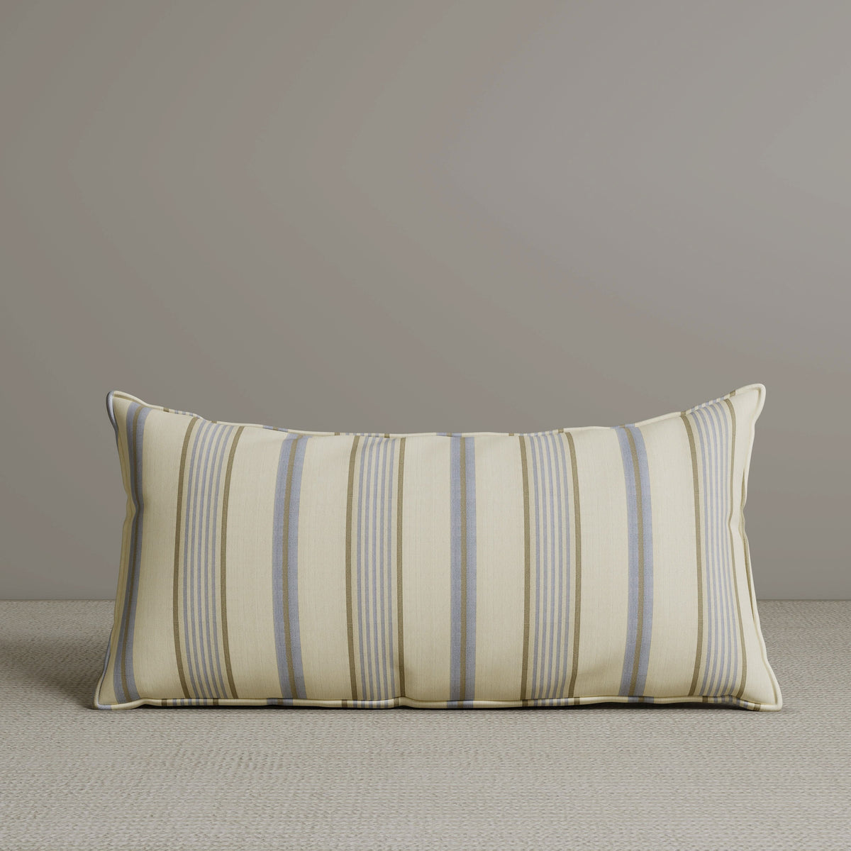 ‍Exclusive Waist Cushion in Sky Blue Striped Cotton Linen, 56*27*12 CM (100% off)