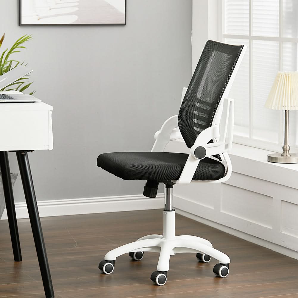 Mesh Back Ergonomic 360 Degree Swivel Office Chair with Folding Armrests