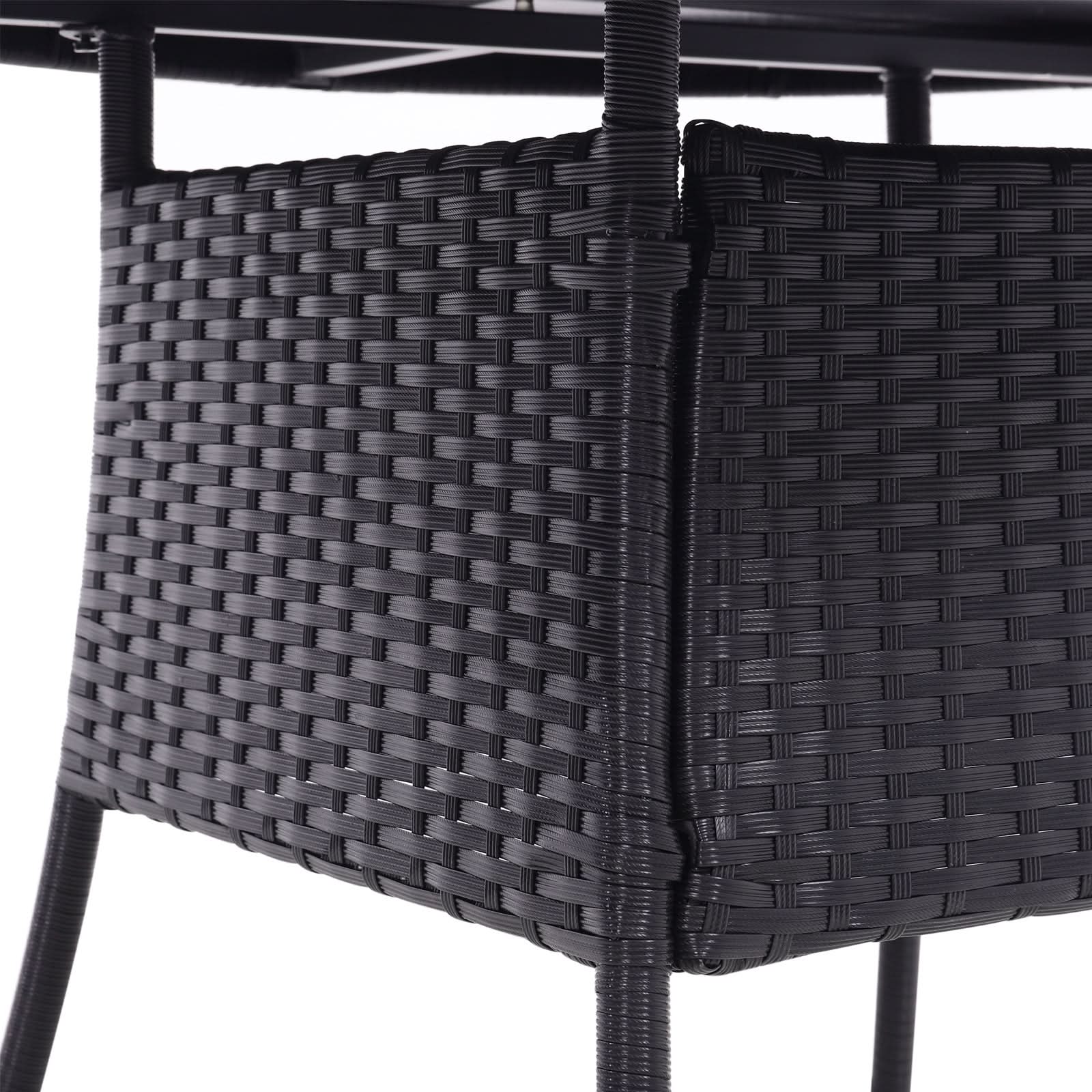 Round/Square Rattan Garden Table & Parasol Hole