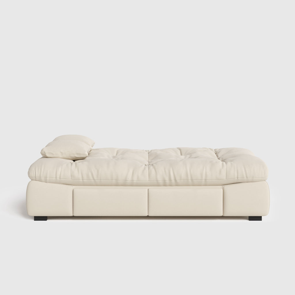 Cottonfy Upgrade Cream Cloud Double Folding Sofa Bed with Storage