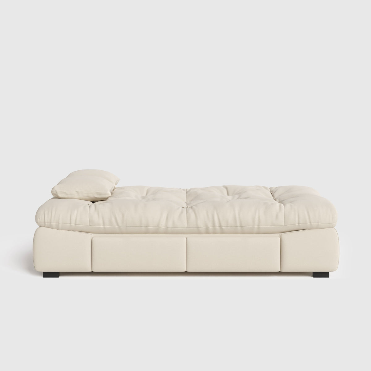 Cottonfy Upgrade Cream Cloud Double Folding Sofa Bed with Storage