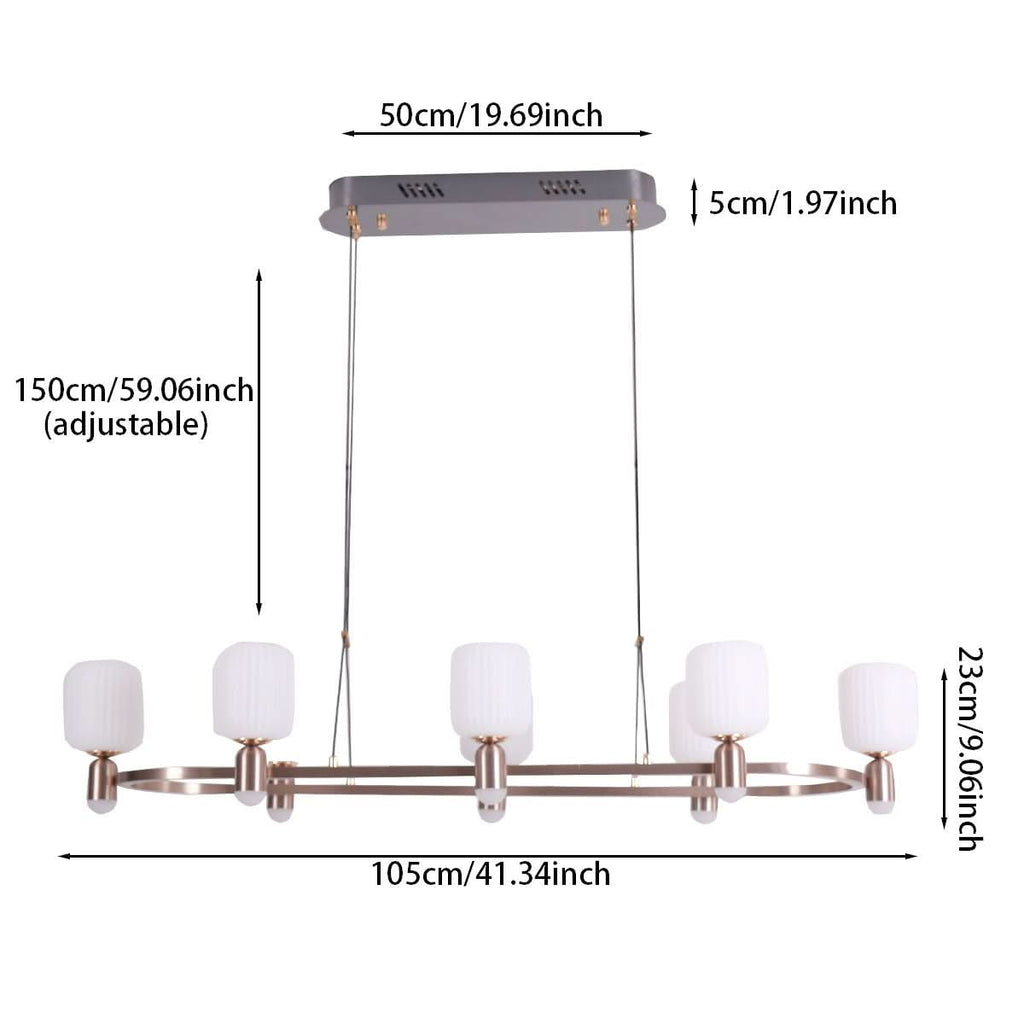 Lightsin Modern Minimalist Luxury Bronze Chandelier with Acrylic Shades