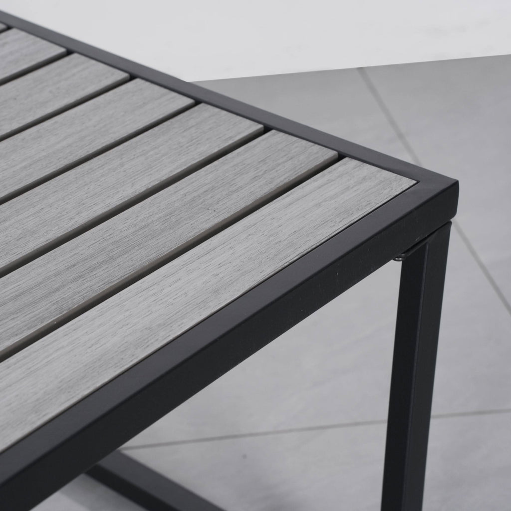 4 Piece Aluminium Outdoor Sofa Set with Glass Table Garden Furniture